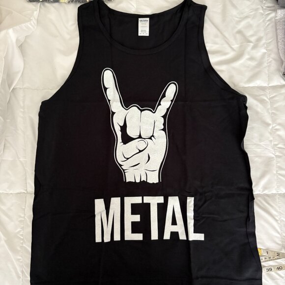 Metal Head Heavy Metal Horns Black Metal Festival Tank Top Gildan Size XL - Picture 1 of 6